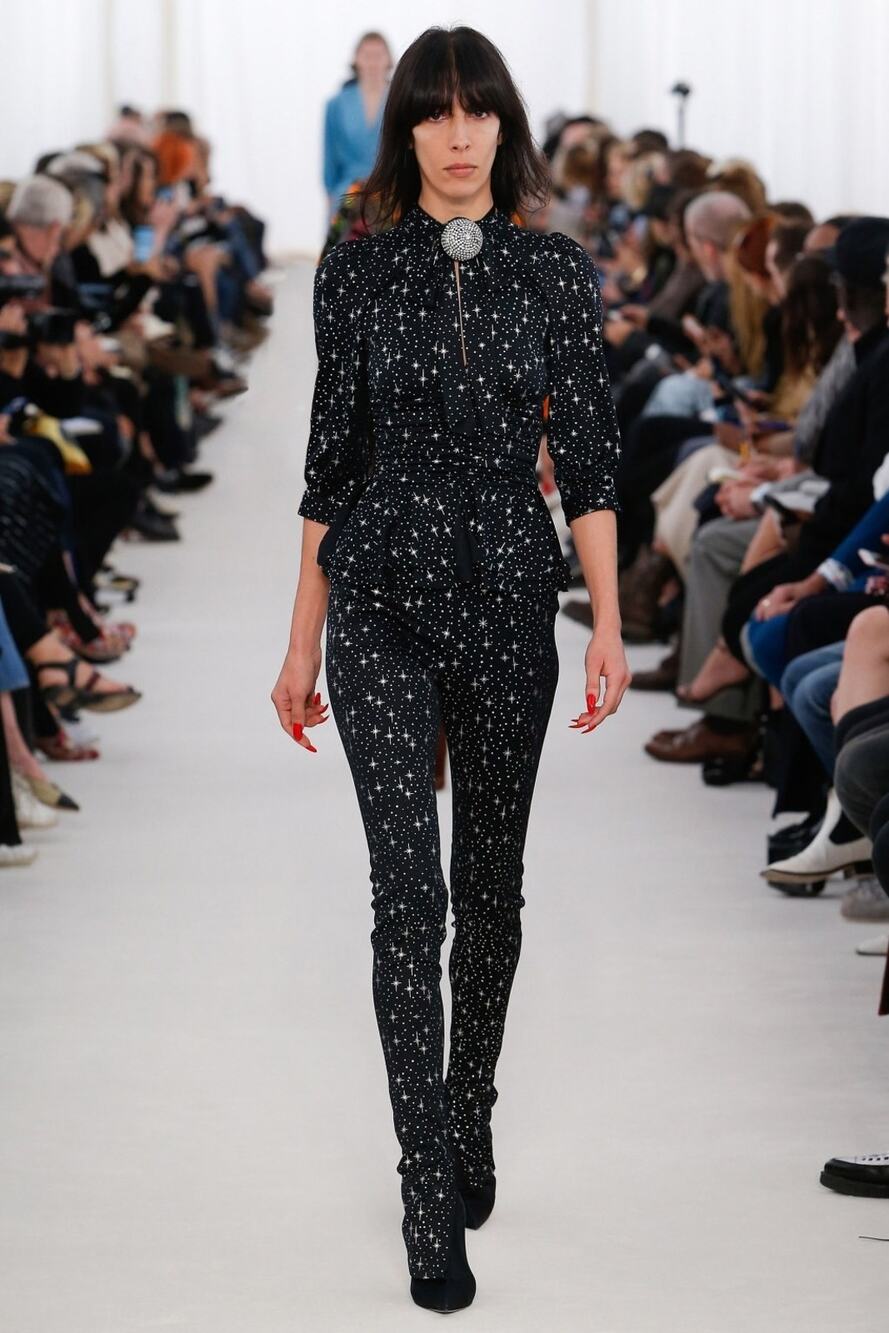 Balenciaga SS17 Demna Gvasalia Runway Silver Star Print Pants (Size S)
